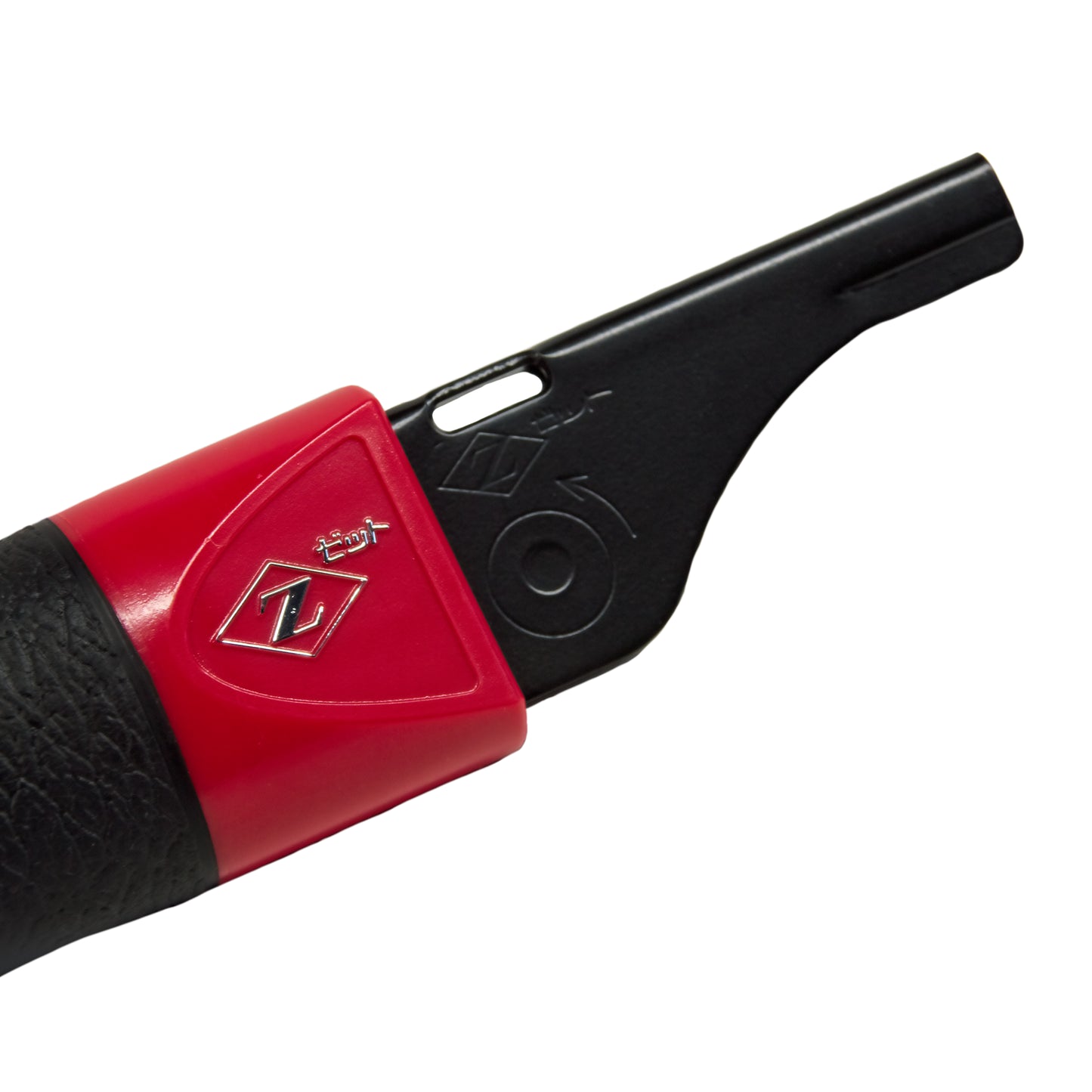 A close up of the hook end of the Zetsaw Handy H-150 Replacement Handle. Shown on a white background.