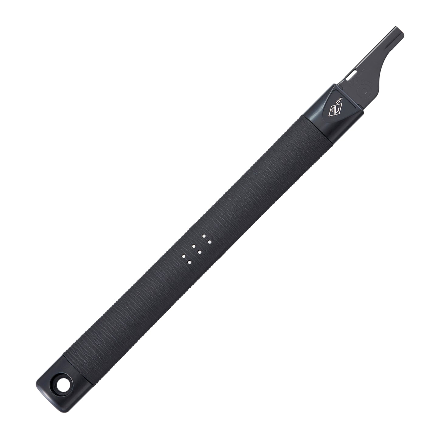 The Zetsaw Straight H-300 Black Handle. Shown on a white background.