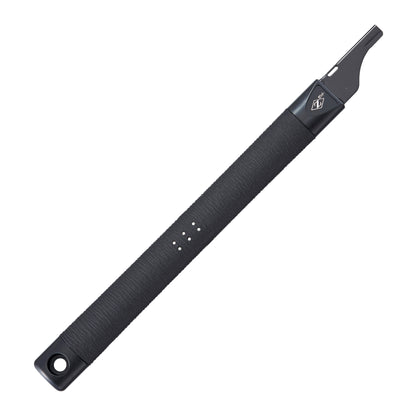 The Zetsaw Straight H-300 Black Handle. Shown on a white background.