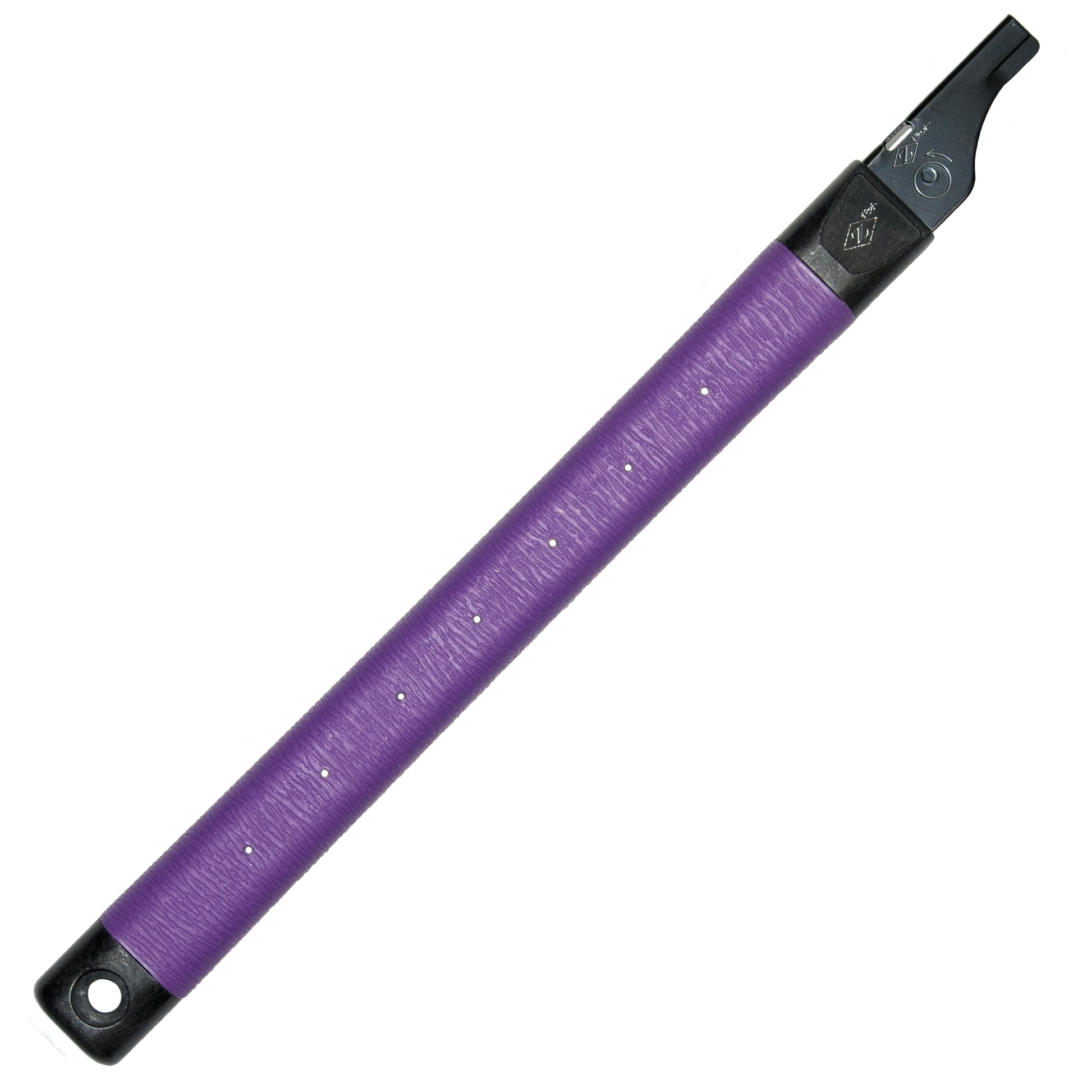 The Zetsaw Straight H-330 Purple Handle. Shown on a white background.