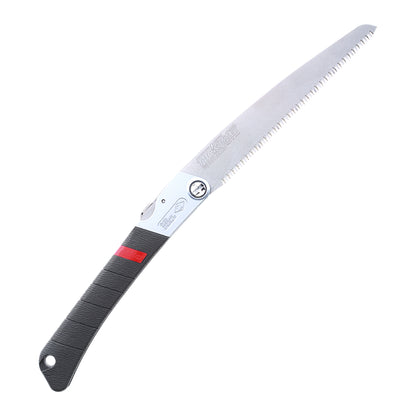 The Zetsaw TUCK-IN 210 Coarse Folding Japanese Saw. Shown unfolded and on a white background.
