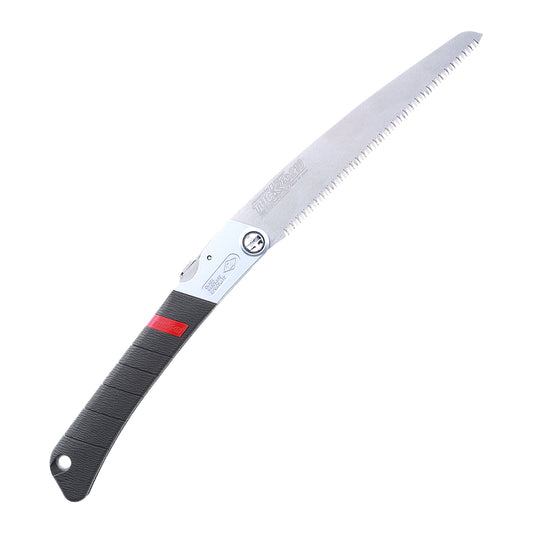 The Zetsaw TUCK-IN 210 Coarse Folding Japanese Saw. Shown unfolded and on a white background.