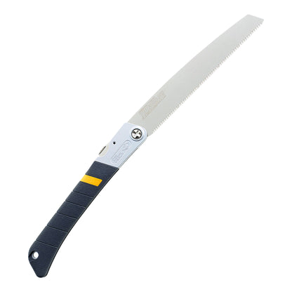 The Zetsaw TUCK-IN 240 Daikume Folding Japanese Saw. Shown unfolded and on a white background.