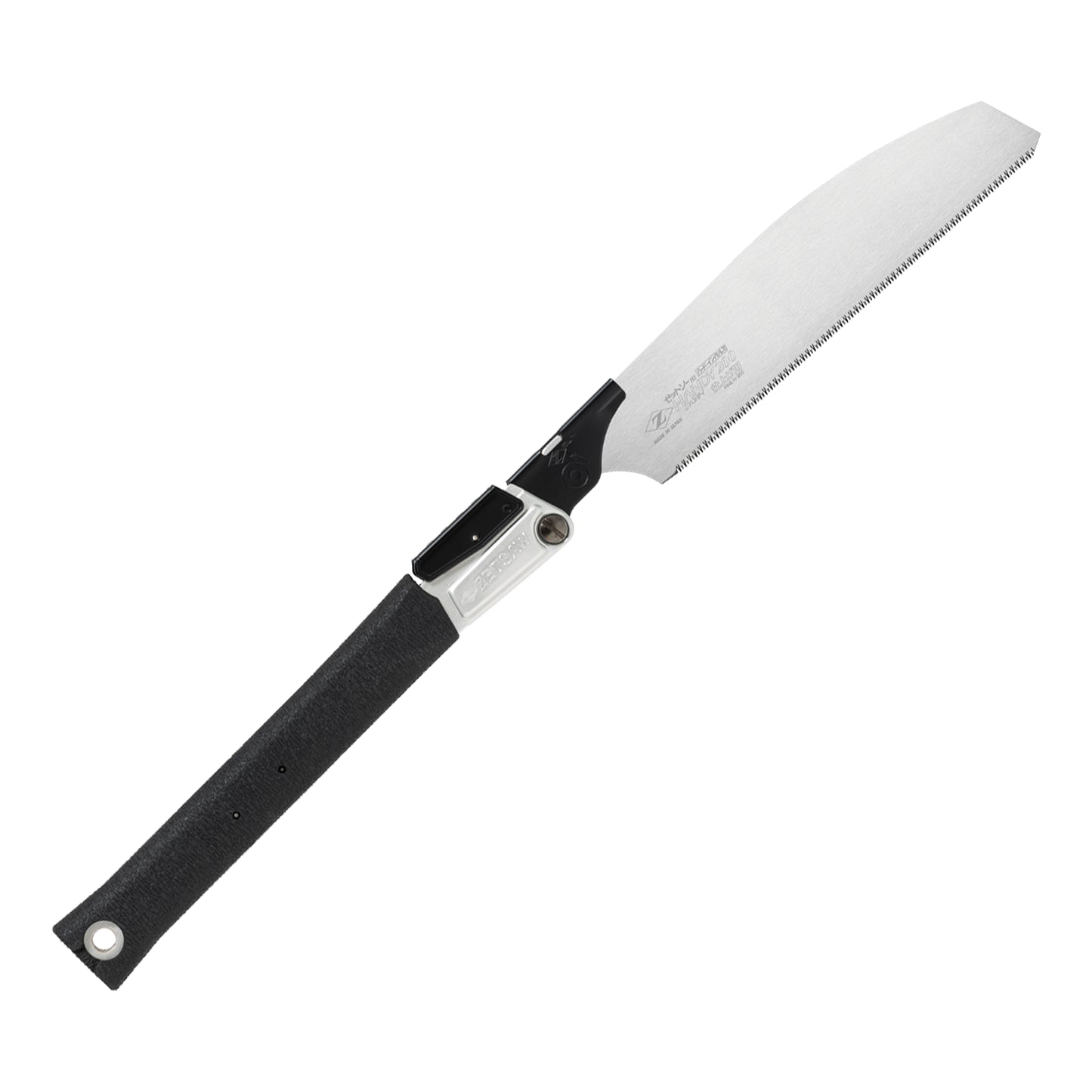 The Zetsaw V Handy200 FIne Anahiki-nokogiri Folding Japanese Saw. Shown on a white background.