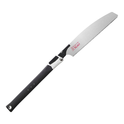 The Zetsaw VIII H-265 Anahiki-nokogiri Folding Japanese Saw. Shown extended and on a white background.