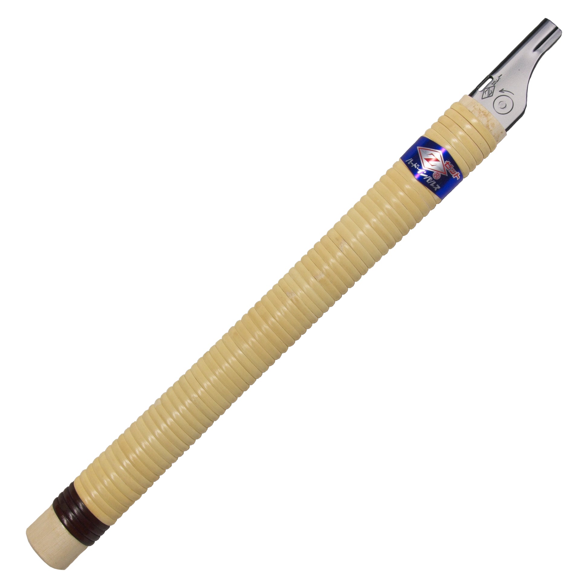 The Zetsaw Straight H-330 Wood Handle, with full Rattan wrap. Shown on a white background.